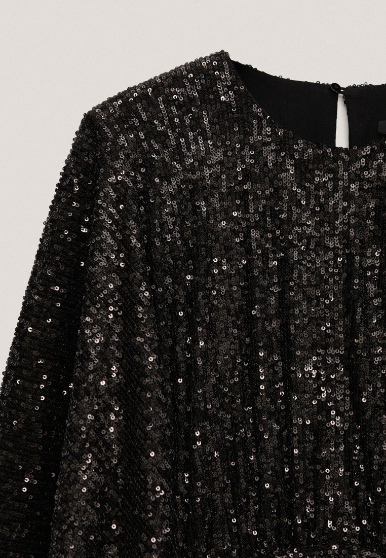 massimo dutti sequin dress Sequinned Dress / Massimo Dutti / Black / Sequins / Modern Vintage / Size UK 12