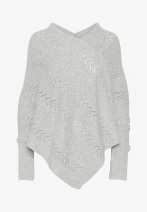HOLIDAY PONCHO - Pulover - light grey melange