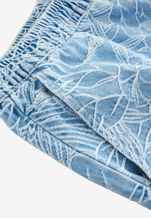 Next Jeansshorts - blue leaf jacquard