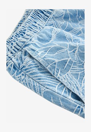 Next Denim shorts - blue leaf jacquard