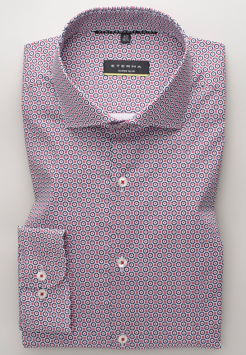 Herren Freizeithemden | Eterna LANGARM STRETCH Hemd rot blau/rot - QE53281 Herren Freizeithemden | Eterna LANGARM STRETCH Hemd rot blau/rot - QE53281