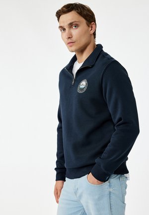 HALF ZIPPERED - Sweater - dark blue