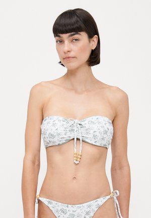 TREND DROP REVERSIBLE BANDEAU - Bikini top - white/green