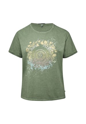 T-shirt imprimé - olivgrün