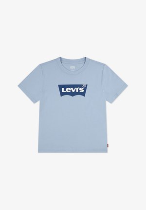 Svijetloplava pamučna majica kratkih rukava s mornarskoplavim Levi's® logotipom na prednjoj strani, okruglim izrezom i oznakom na rubu.