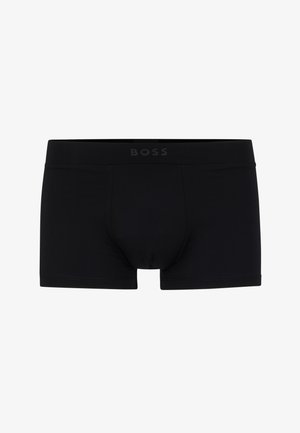 Čierne boxerky vyrobené z hladkej tkaniny s priliehavým strihom. Majú logo na páse a predný zásobník pre podporu.