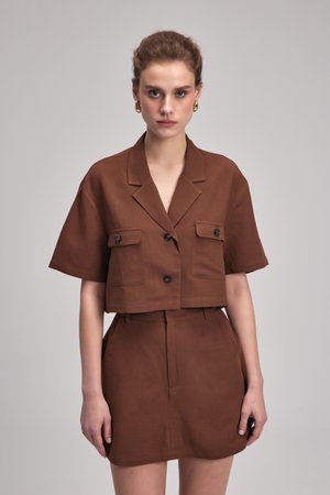 Overhemdblouse - brown