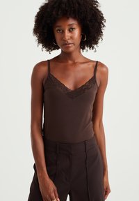 WE Fashion SINGLET - Top - brown