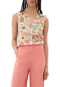 QS MIT RAFFUNG - Bluse - beige