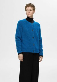 Selected Femme SLFLULU CARDIGAN - Kardigán - super sonic