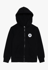 Converse CHUCK PATCH FULL ZIP HOODIE - Felpa con zip - black