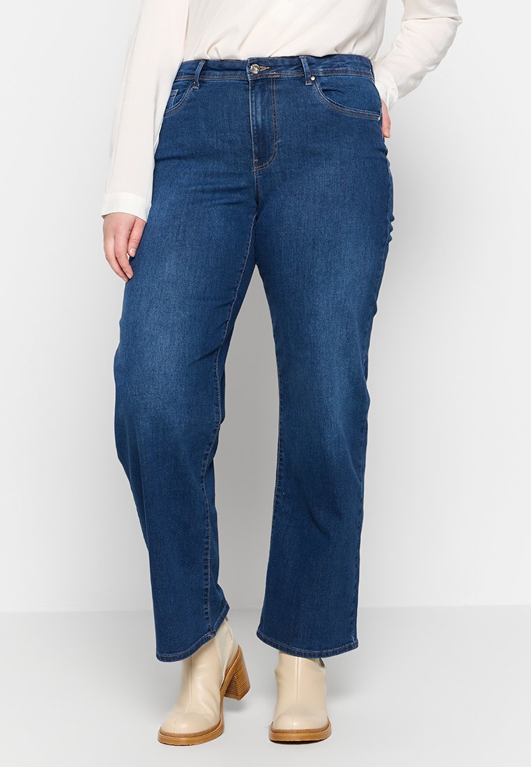 ONLY Carmakoma Straight leg jeans donkerblauw ONLY Carmakoma Straight leg jeans donkerblauw