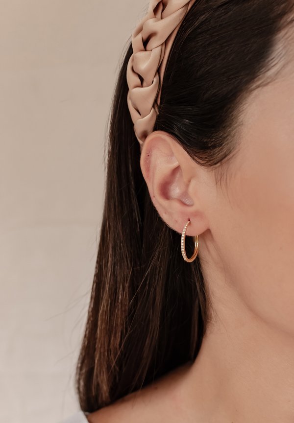 Clear Stone L Hoop - Ohrringe