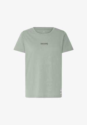 Lysegrøn kortærmet bomuld T-shirt med rund hals og lille North Bend-logo midt på brystet.