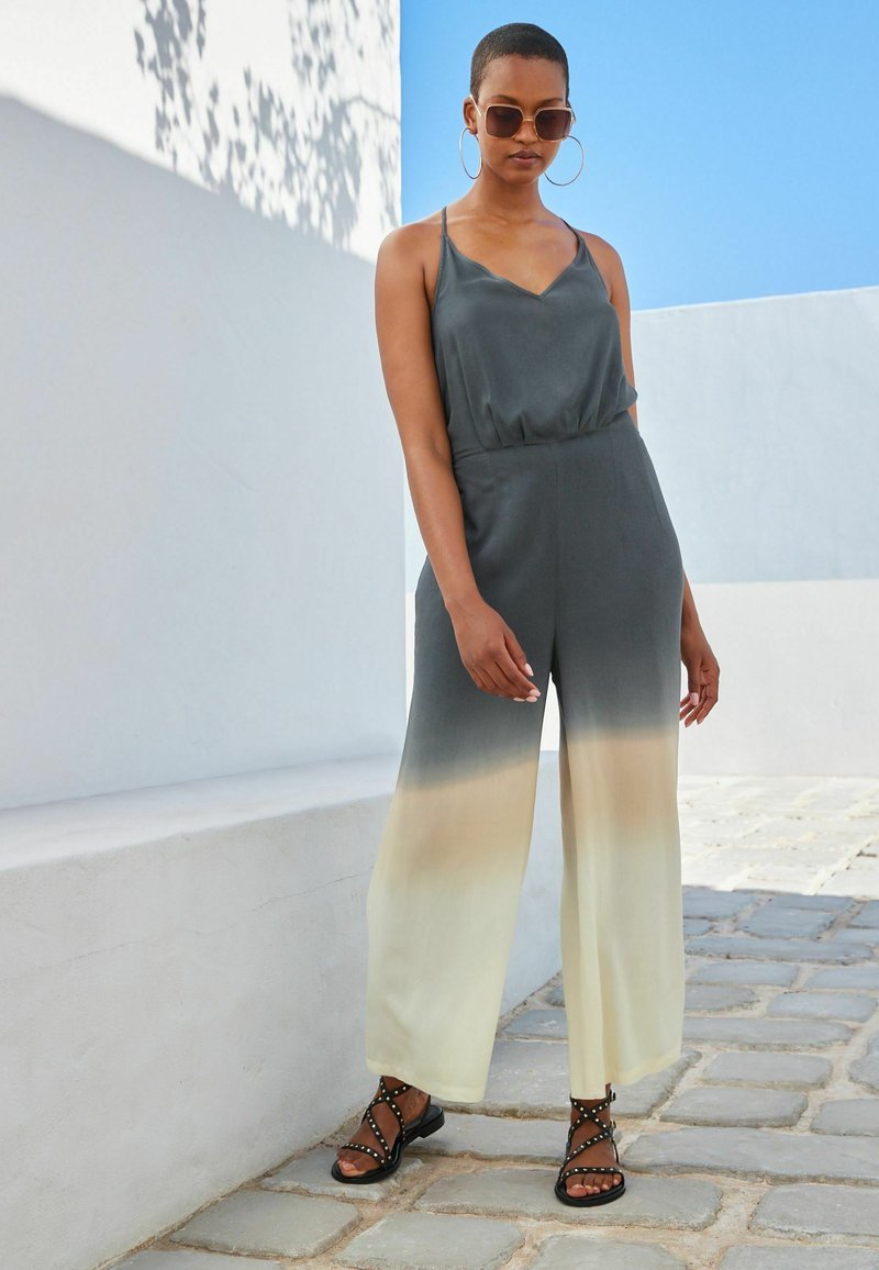 Next OMBRE STRAPPY JUMPSUIT Tuta jumpsuit charcoal grey ecru cream