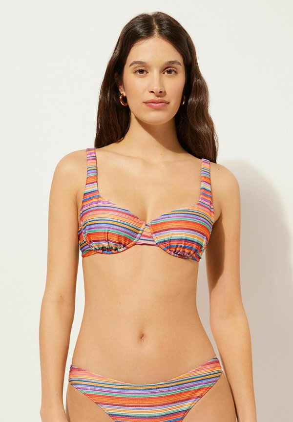 COLORFUL STRIPES - Bikini-Top - Multicolor