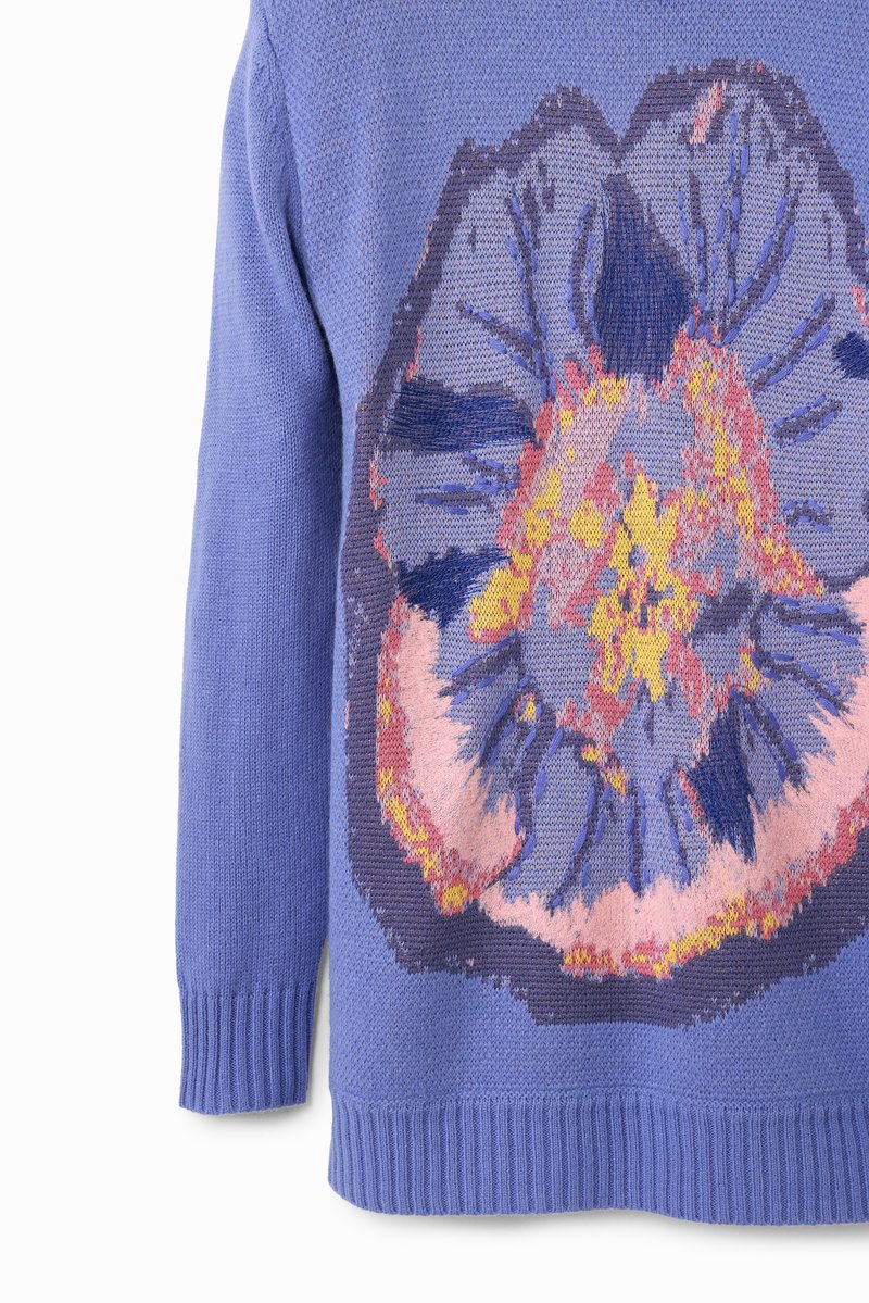 Pull Léger Desigual Fille 9/10 Ans - Laine Arc-en-ciel Brillante - Occasion Bon état