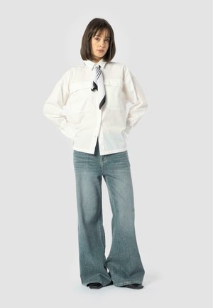 KALEA SPARKLE - Wide Leg - sky grey blue