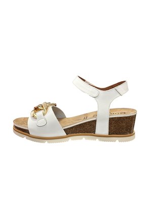 Sandalen met sleehak - wit