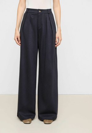 Calzedonia, PINSTRIPED PALAZZO - Trousers - blue