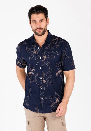 SOLAR PATTERNED - Shirt - navy