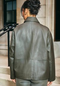 Next Lederjacke - khaki green