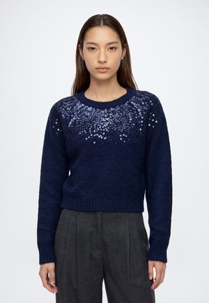 Vero Moda, VMNOVAH SEQUINS - Pullover - navy blazer