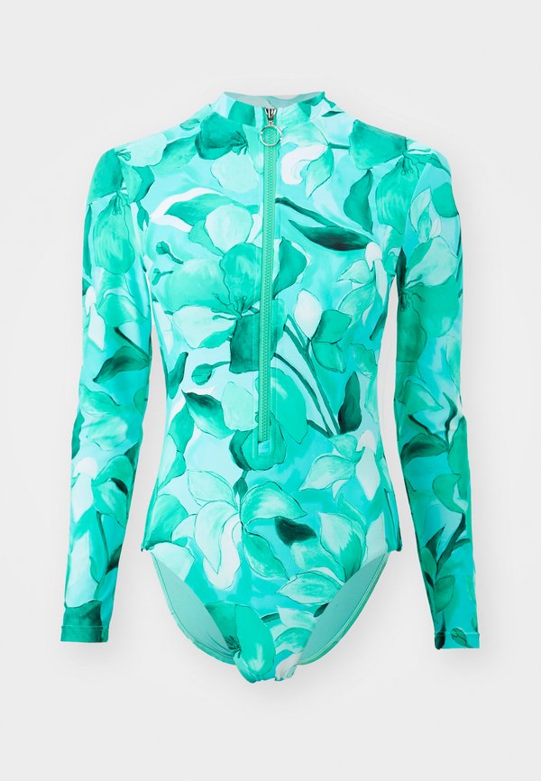 SECRET GARDEN ZIP FRONT SURF SUIT - Swimsuit - jade3