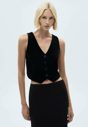 Mango Strukirani kaput - black