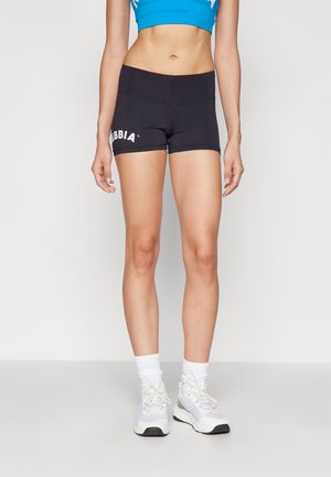 HIGH WAISTED GYM SHORTS - Leggings - black