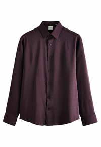 Next Vapaa-ajan kauluspaita - textured fig purple