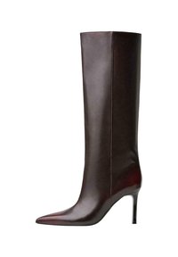 WIDE-LEG - High heeled boots - dark red