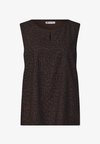 BLUSENTOP MIT RUNDHALS UND CUT-OUT-DETAIL - Blouse - molten earth
