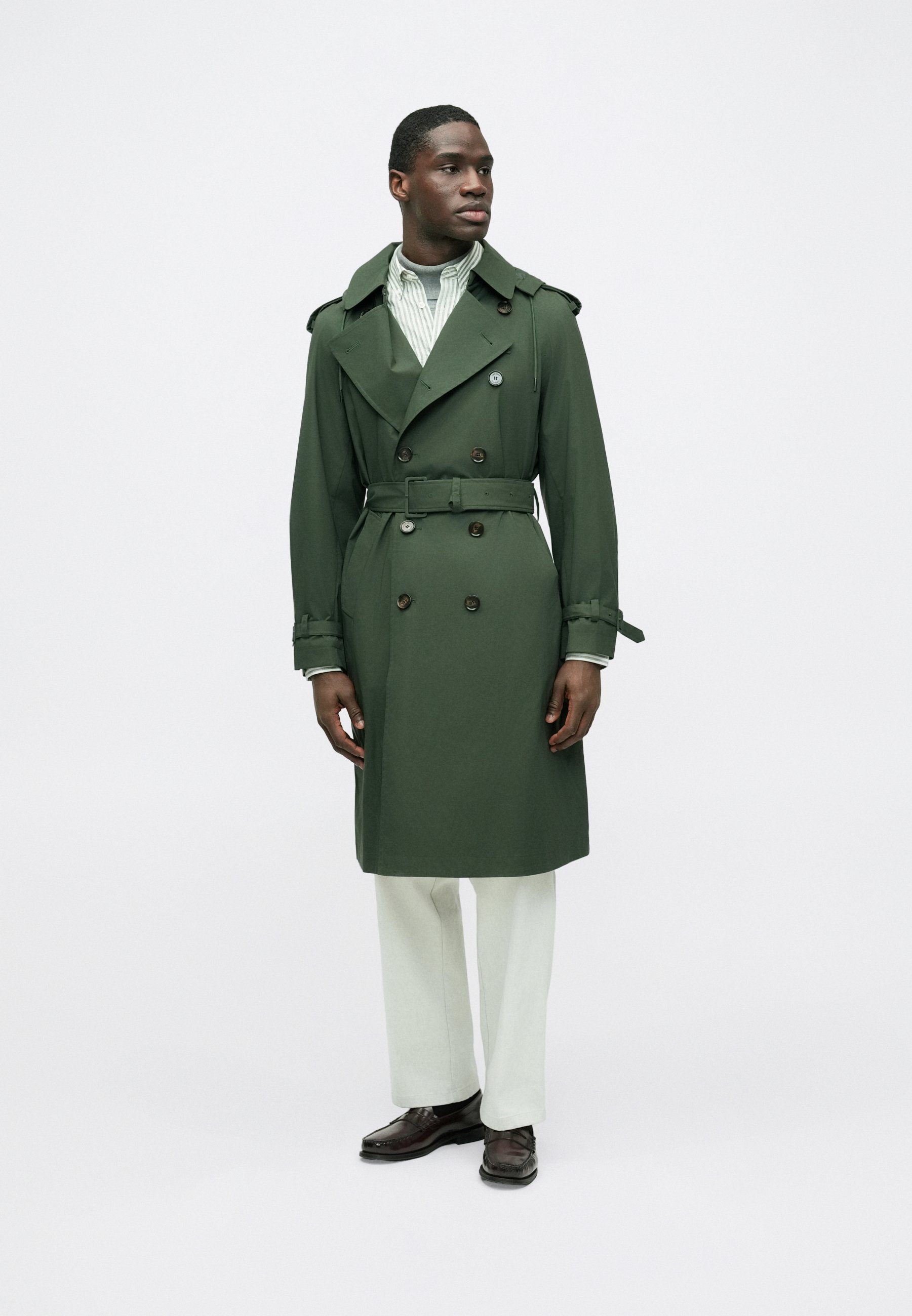 Lacoste Trenchcoat - vert bouteille/black - Zalando.ie
