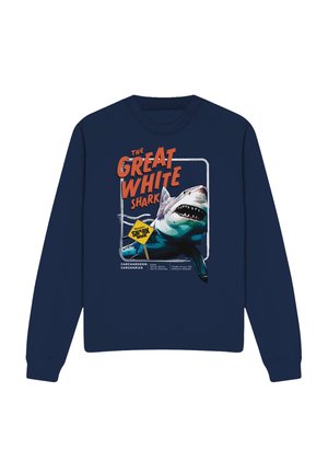 Cotton Soul, SHARK WEEK OFFICIALLY LICENSED GREAT WHITE - Sweatshirt - dark blue