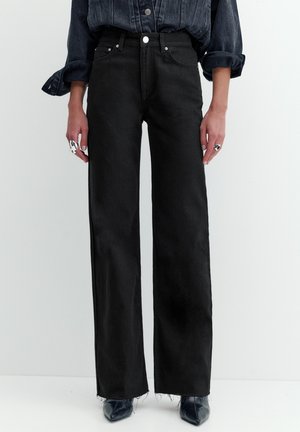 PULL&BEAR HIGH-WAIST STRAIGHT-LEG - Straight leg jeans - black