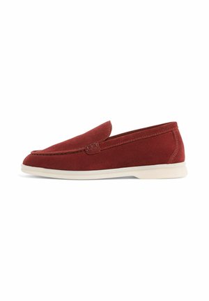 Loafers - burgundy - suede