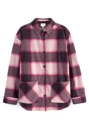 Krátky kabát - pink check