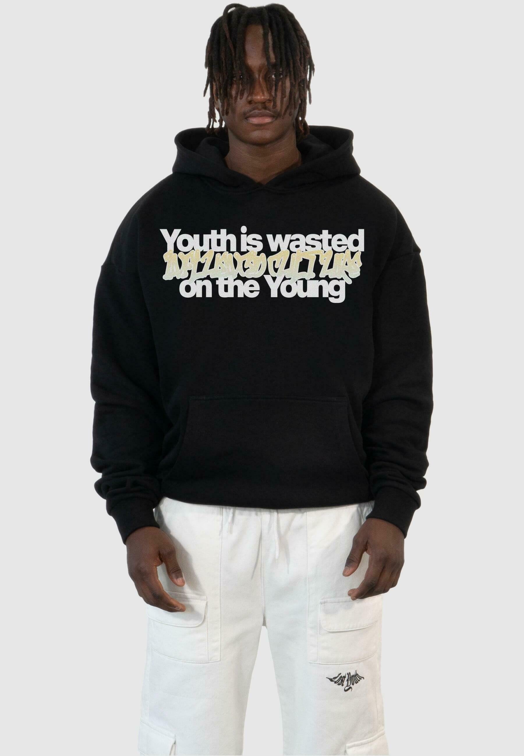 服/ファッション Wasted Youth x BEP PRIORITY LABEL HOODIE BLACK The Wasted Youth x Black Eye Patch Hoodie Mens L Black Pullover