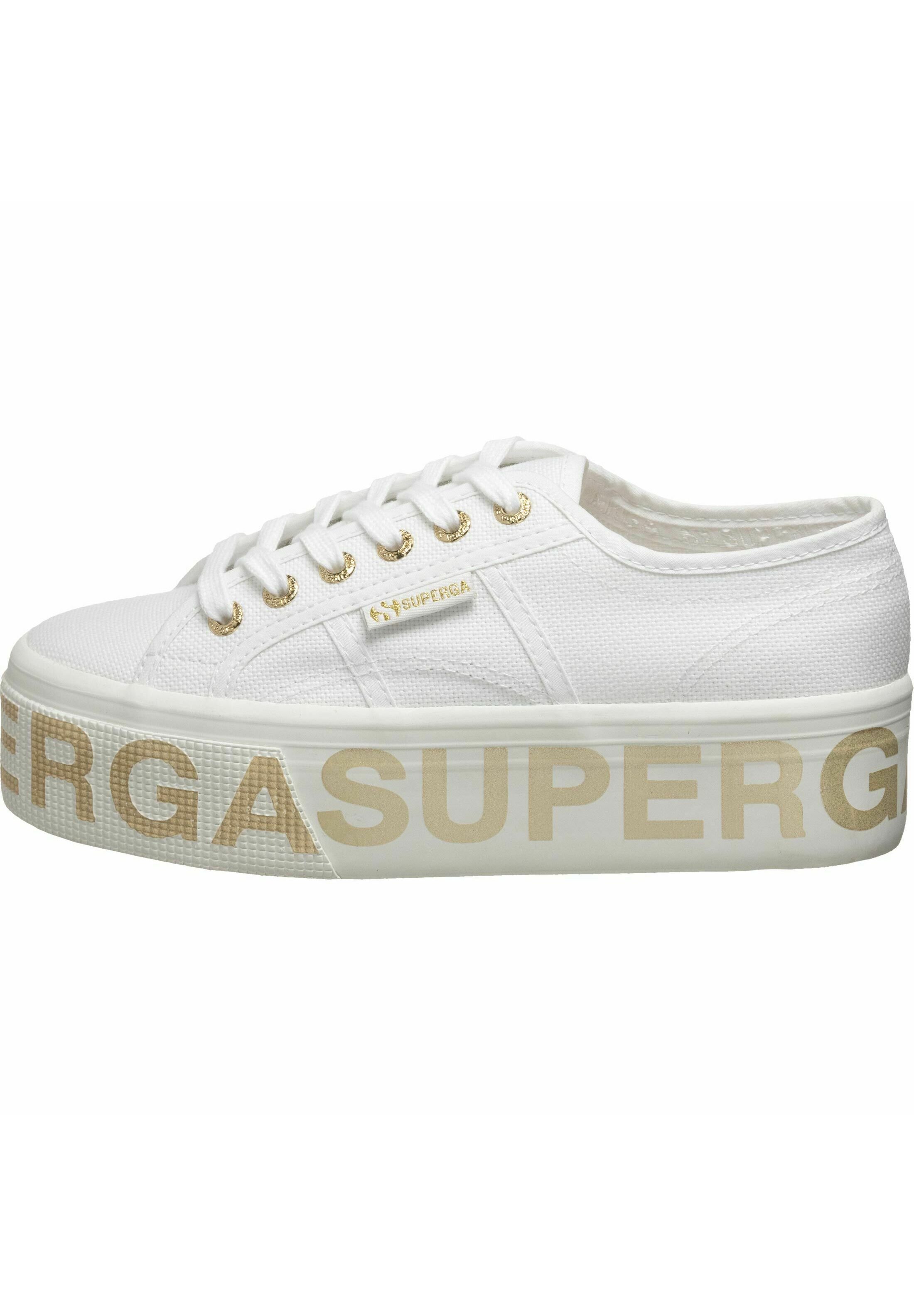 superga lettering white