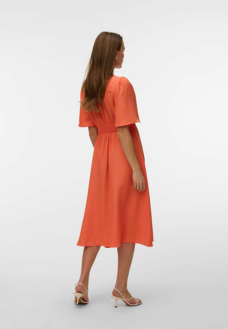 vero moda orange dress Vero Moda - Floral Eyelet Jersey Cami Maxi Dress - Women - Polyester/Spandex - XL