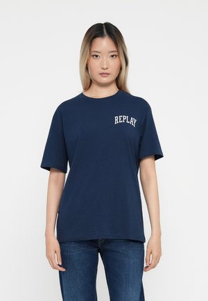 CREW NECK LOGO - Apdrukāts T-krekls - dark blue