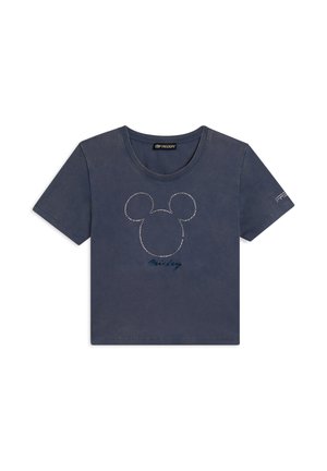 MICKEY MOUSE IN STRASS - Camiseta estampada - blue-grey