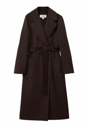 Reiss FIT - LUCIA DOUBLE BREASTED BLINDSEAM  - Klasszikus kabát - chocolate