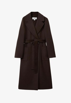 Reiss FIT - LUCIA DOUBLE BREASTED BLINDSEAM - Klasický kabát - chocolate