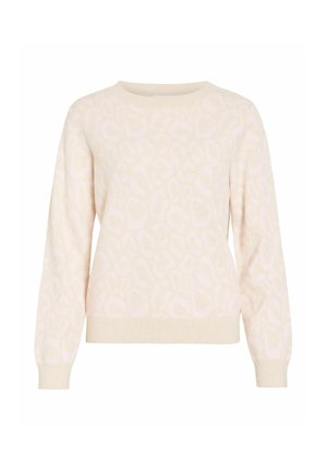 VILA, KNITTED PULLOVER JACQUARD - Striktrøje - cherry blossom