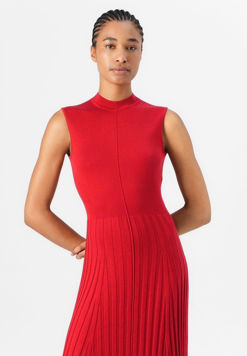 Tommy Hilfiger MOCK MIDI DRESS Gebreide jurk medium red/rood