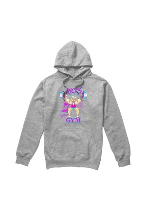 Cotton Soul, RICK AND MORTY RICKS GYM - Hoodie - mottled light grey