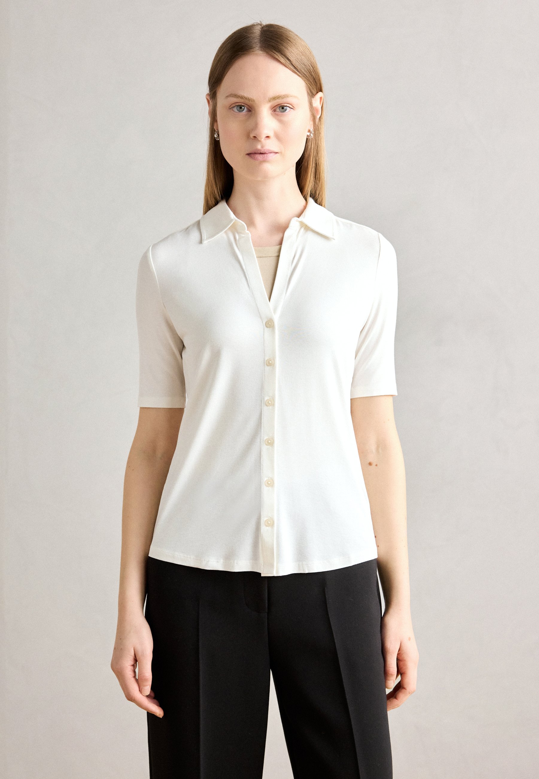 売れ筋商品|||マルコポーロ デニム シャツ レディース トップス Button-down blouse - white マルコポーロ デニム レディース シャツ トップス Button-down