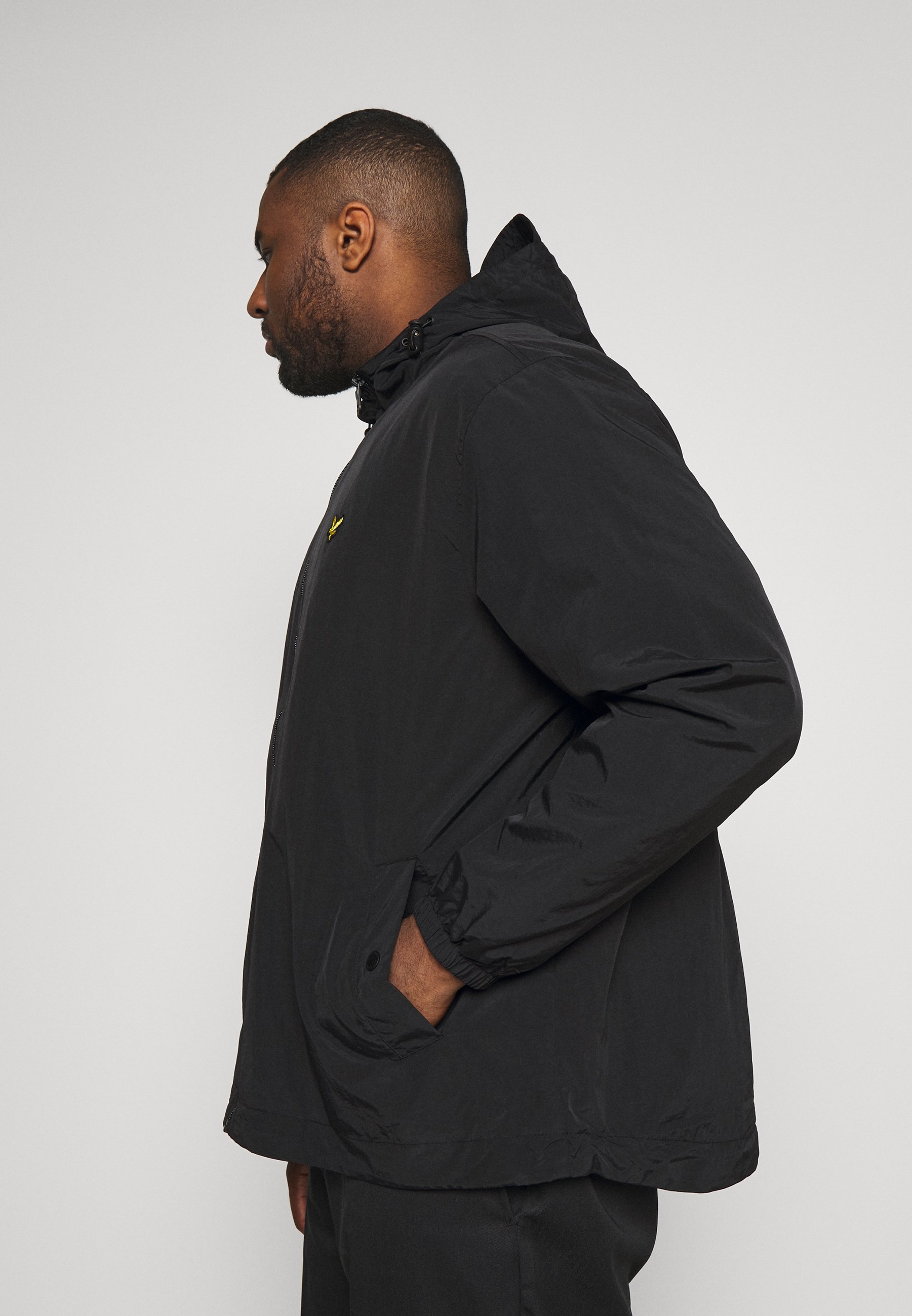 ZIP THROUGH HOODED JACKET Lett jakke jet black ZIP THROUGH HOODED JACKET Lett jakke jet black